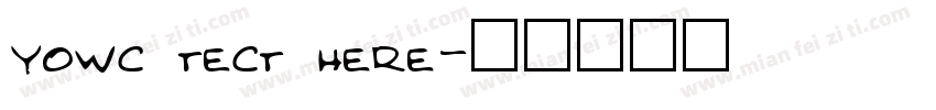 yowc tect here字体转换